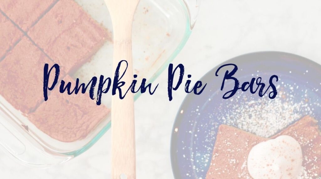 Recipe:  Pumpkin Pie Bars